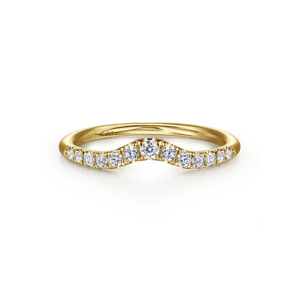 14K Yellow Gold French Pavé Diamond Wedding Band – 0.25 CTW Venus Jewelers Somerset, NJ