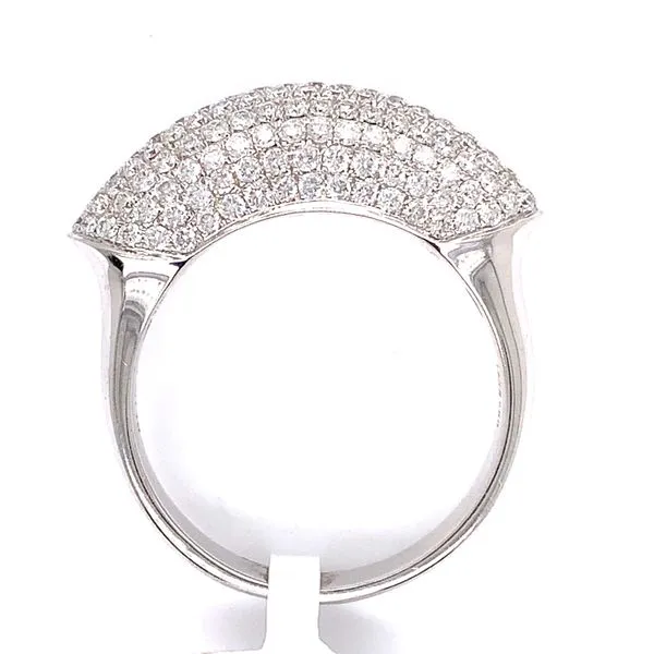 1 1/8 ctw 18k White Diamond Domed Pave Ring Image 2 Venus Jewelers Somerset, NJ