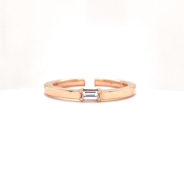 Lady's Rosé 14 Karat Contemporary Fashion Ring With 0.10Tw Baguette Diamonds Venus Jewelers Somerset, NJ