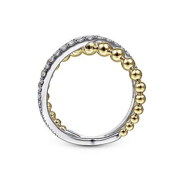 14Kt Gold Bujukan Diamond Crisscross Ring Image 2 Venus Jewelers Somerset, NJ