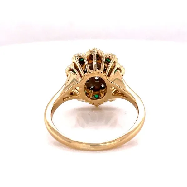 Estate Emerald and Diamond Pave Ring Image 4 Venus Jewelers Somerset, NJ