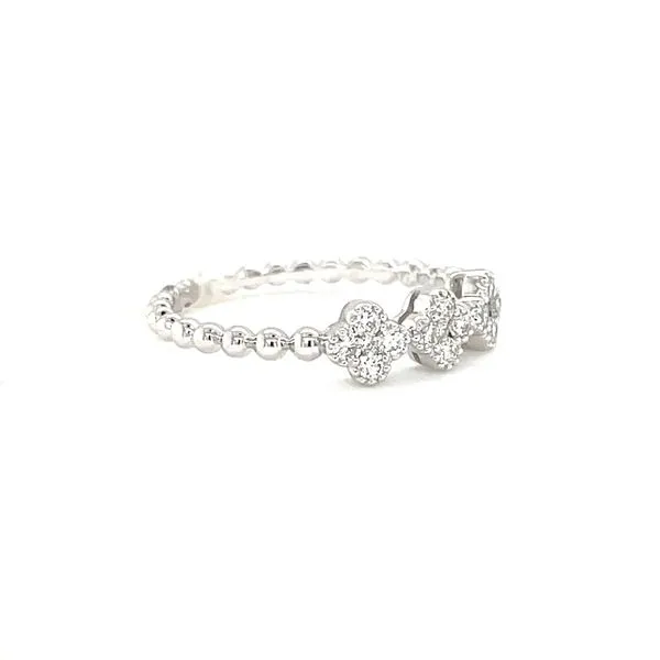 Mini Triple Quatrefoil Diamond Ring Image 2 Venus Jewelers Somerset, NJ