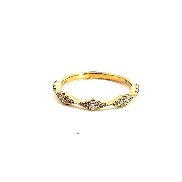 Lady's 14K Yellow Gold Stackable Fashion Ring with Round Diamonds Venus Jewelers Somerset, NJ