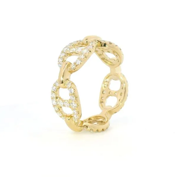 14K Yellow Gold Diamond Mariner Fashion Ring – 0.94ctw Round Diamonds Image 3 Venus Jewelers Somerset, NJ