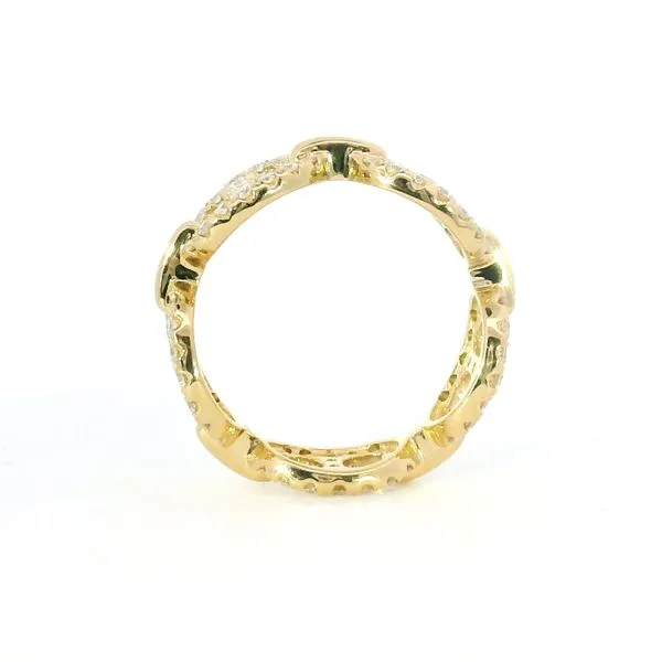 14K Yellow Gold Diamond Mariner Fashion Ring – 0.94ctw Round Diamonds Image 4 Venus Jewelers Somerset, NJ