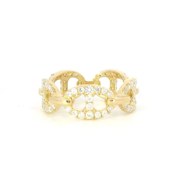 14K Yellow Gold Diamond Mariner Fashion Ring – 0.94ctw Round Diamonds Venus Jewelers Somerset, NJ