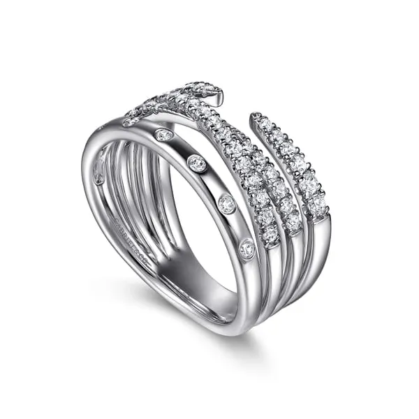 14K White Gold Stackable Diamond Fashion Ring – 0.50ctw, Size 6.5 Image 3 Venus Jewelers Somerset, NJ