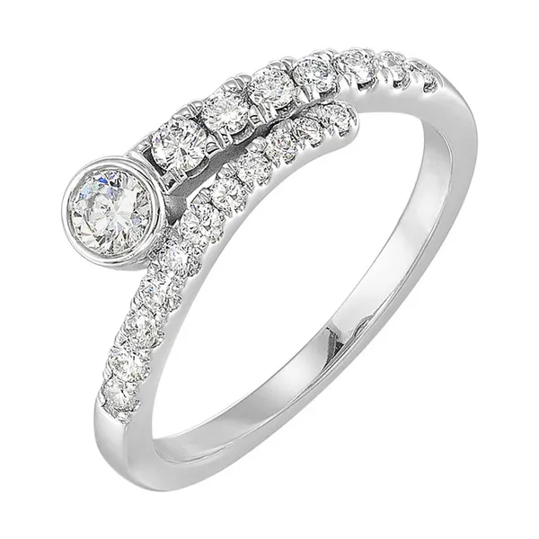 14K White Gold Contemporary Diamond Fashion Ring – 0.50ctw Round Diamonds (Size 7) Venus Jewelers Somerset, NJ