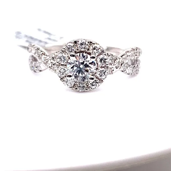 14kt White Gold Complete Engagement Ring with Diamonds Venus Jewelers Somerset, NJ