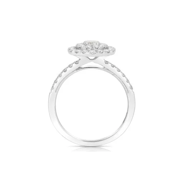 Double Halo Oval Diamond Engagement Ring Image 3 Venus Jewelers Somerset, NJ