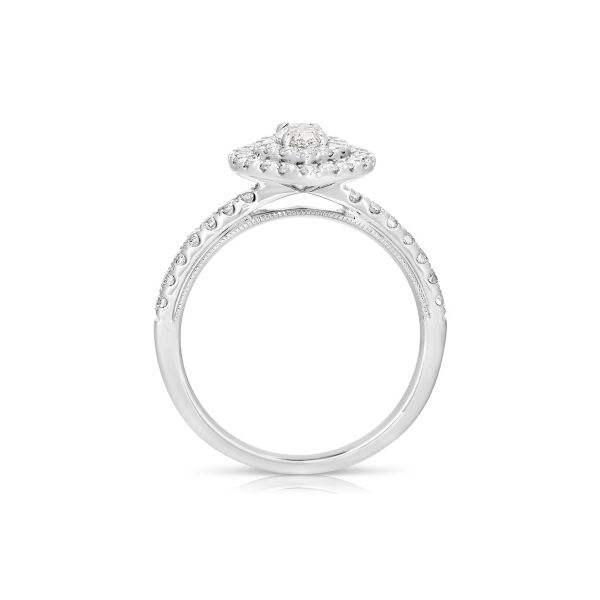 Double Halo Marquise Diamond Engagement Ring Image 3 Venus Jewelers Somerset, NJ