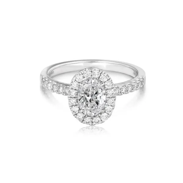 Halo Oval Diamond Engagement Ring Venus Jewelers Somerset, NJ