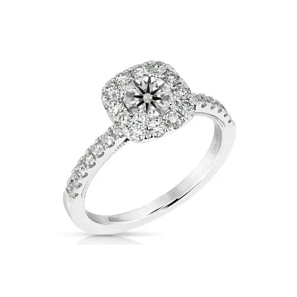 Halo Cushion Diamond Engagement Ring Image 2 Venus Jewelers Somerset, NJ