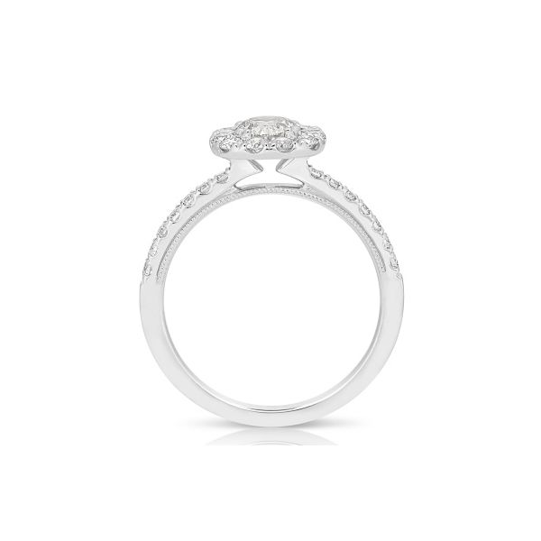 Halo Cushion Diamond Engagement Ring Image 3 Venus Jewelers Somerset, NJ