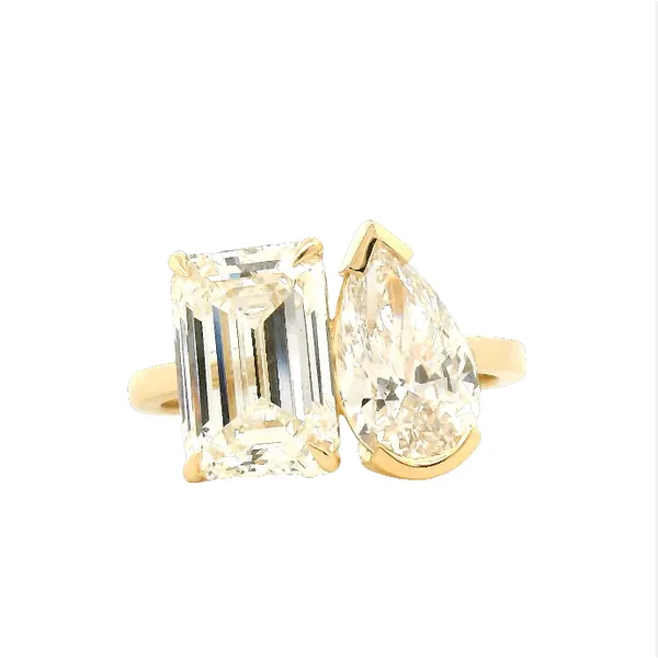 14K Yellow Gold Toi Et Moi Ring – 5.24ctw Emerald-Cut & Pear-Shaped Lab-Grown Diamonds (Size 6.5) Venus Jewelers Somerset, NJ