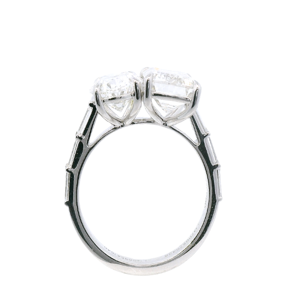5.66 CTW Toi et Moi Lab-Grown Diamond Ring in 14K White Gold Image 4 Venus Jewelers Somerset, NJ
