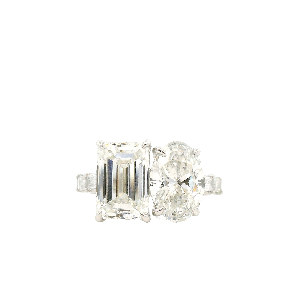 5.66 CTW Toi et Moi Lab-Grown Diamond Ring in 14K White Gold Venus Jewelers Somerset, NJ
