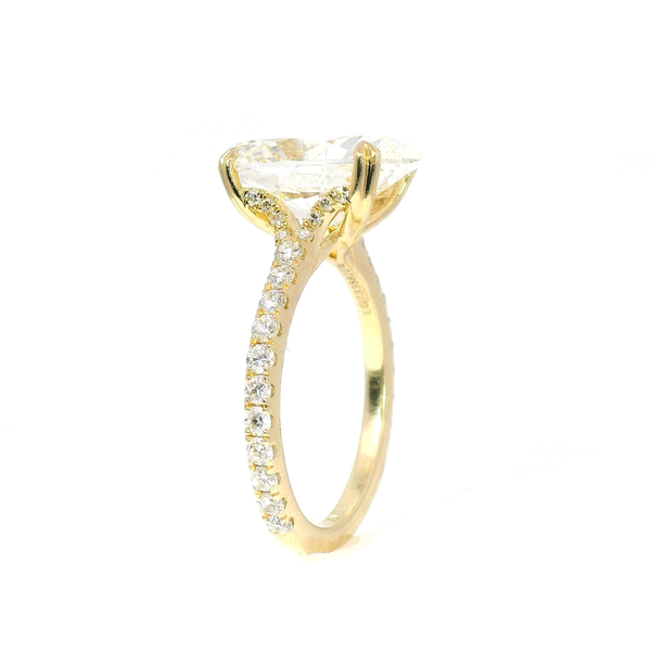 5.13 CT Round Lab-Grown Diamond Engagement Ring in 14K Yellow Gold Image 2 Venus Jewelers Somerset, NJ