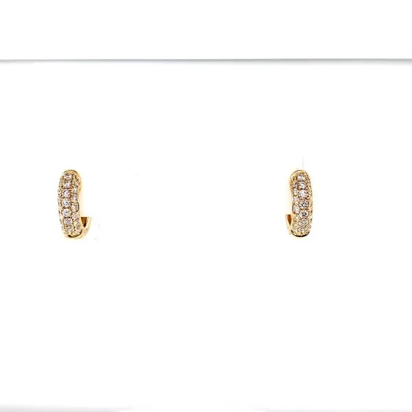 14kt Yellow Gold Diamond Huggie Earrings Venus Jewelers Somerset, NJ