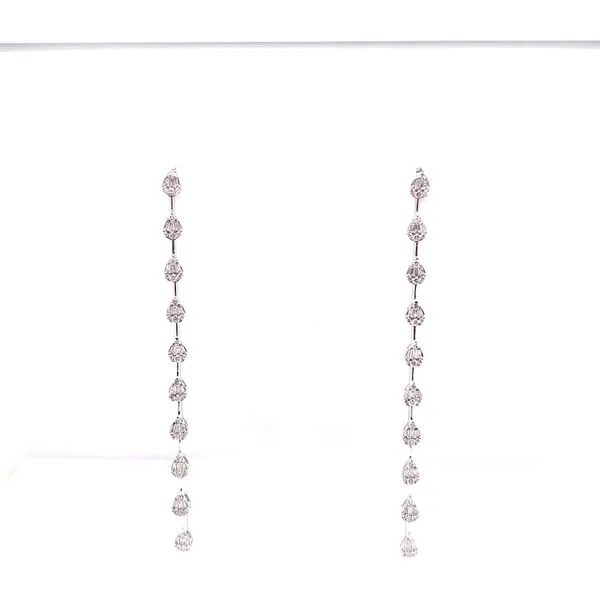 14kt White Gold Diamond Drop Earrings Venus Jewelers Somerset, NJ