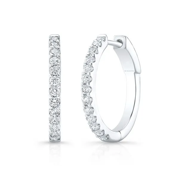 14Kt White Gold Diamond Hoop Earrings Venus Jewelers Somerset, NJ