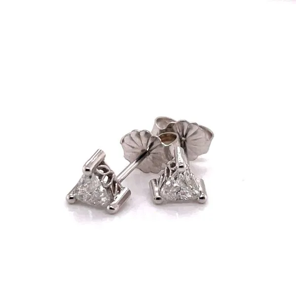 Ladies White 14 Karat Stud Earrings Venus Jewelers Somerset, NJ