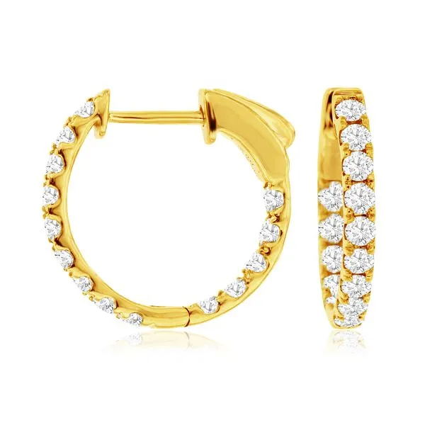 14kt Yellow Gold Medium Hoop Earrings Venus Jewelers Somerset, NJ