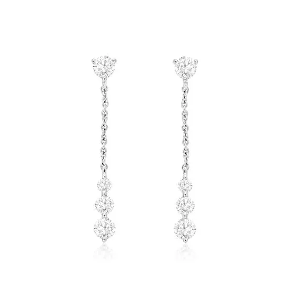 14kt White Gold Diamond Drop Earrings Venus Jewelers Somerset, NJ