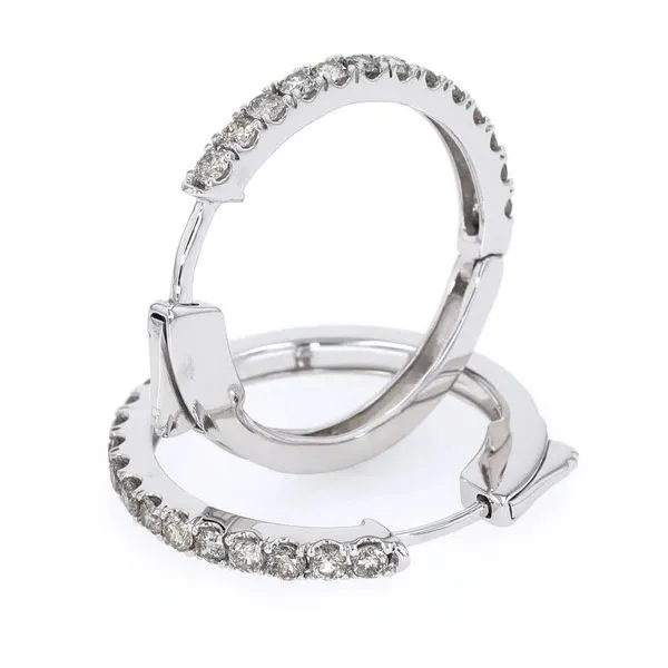 14kt White Gold Diamond Hoop Earrings - 1ctw Venus Jewelers Somerset, NJ