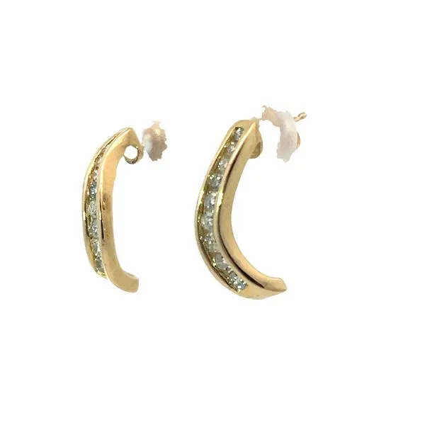 1/2 ctw Diamond Hoop Earrings Image 2 Venus Jewelers Somerset, NJ