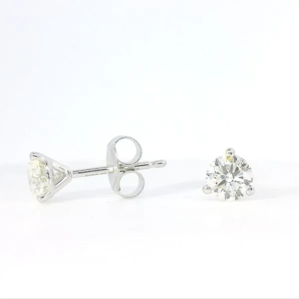 Lady's 14K White Gold Diamond Solitaire Stud Earrings – 0.61ct TW (I/J, SI3) Venus Jewelers Somerset, NJ
