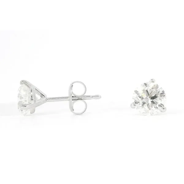 Lady's 14K White Gold Diamond Solitaire Stud Earrings – 1.43ct TW (I/J, SI3) Venus Jewelers Somerset, NJ