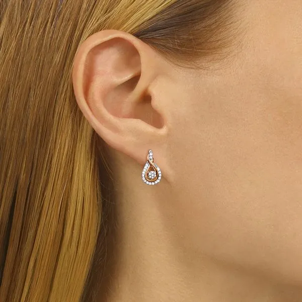 14K Rose Gold-Plated Sterling Silver Diamond Earrings – 0.20ctw Image 2 Venus Jewelers Somerset, NJ