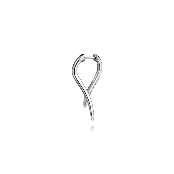 14K White Gold Diamond Spike Drop Earrings – 0.18 CTW Image 2 Venus Jewelers Somerset, NJ