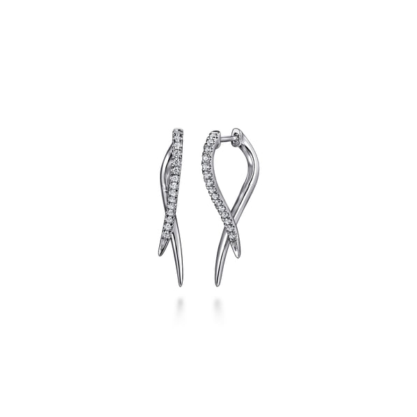 14K White Gold Diamond Spike Drop Earrings – 0.18 CTW Venus Jewelers Somerset, NJ