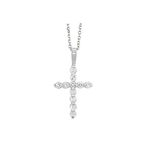 14kt White Gold Diamond Cross - 3/4ct Venus Jewelers Somerset, NJ