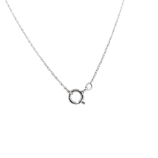 14K White Gold Diamond Hamsa Pendant – 18