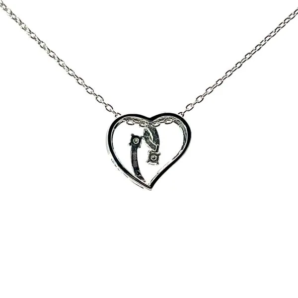 Sterling Silver Diamond Heart Pendant Image 3 Venus Jewelers Somerset, NJ