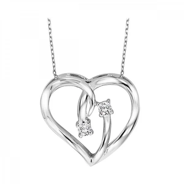 Sterling Silver Diamond Heart Pendant Venus Jewelers Somerset, NJ