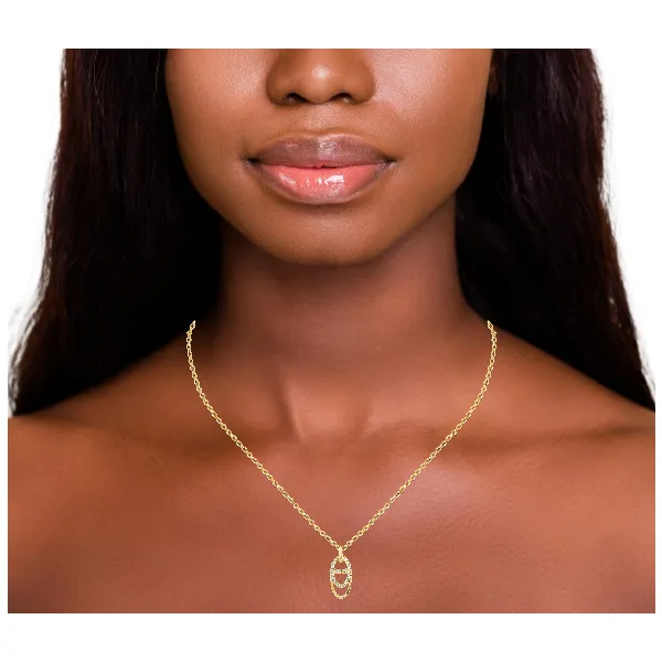 14K Yellow Gold Diamond Drop Pendant – 0.19ct Total, 19