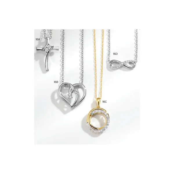 14K Yellow Gold Diamond Pendant Image 2 Venus Jewelers Somerset, NJ