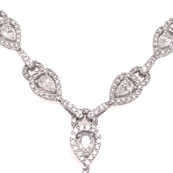 18 Karat White Gold Drop Necklace Image 2 Venus Jewelers Somerset, NJ