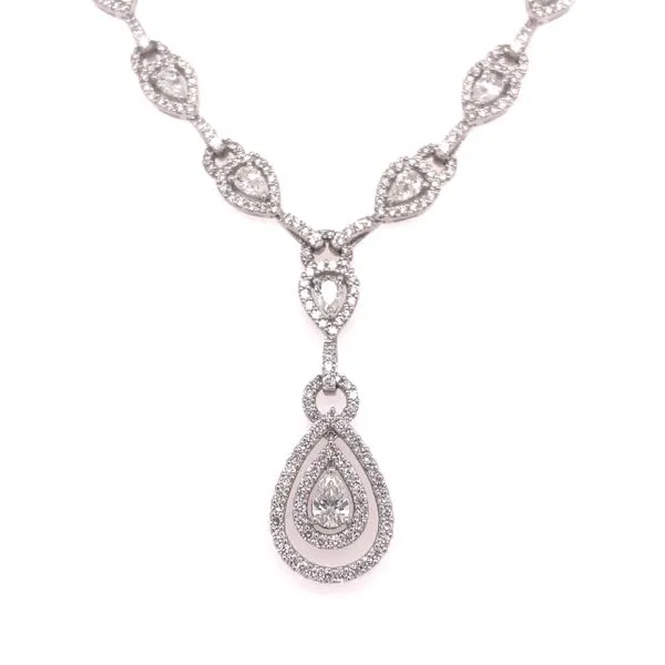 18 Karat White Gold Drop Necklace Venus Jewelers Somerset, NJ