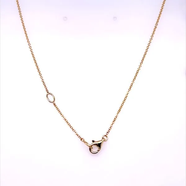14Kt Yellow Gold and Diamond Quatrefoil Dangle Necklace Image 3 Venus Jewelers Somerset, NJ