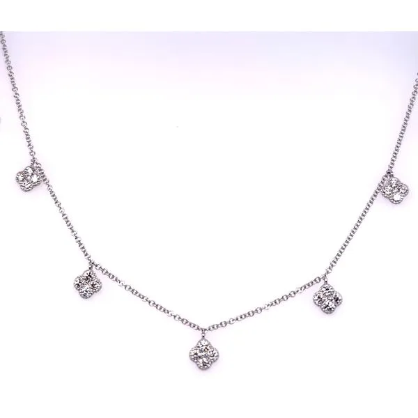Quatrefoil Diamond Dangle Necklace Venus Jewelers Somerset, NJ