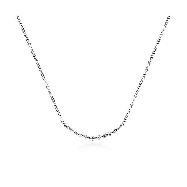 14kt White Gold Diamond Station Necklace Venus Jewelers Somerset, NJ