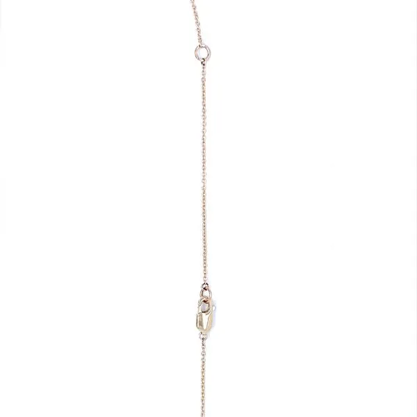 14kt Yellow Gold Emerald and Diamond Bar Necklace Image 3 Venus Jewelers Somerset, NJ