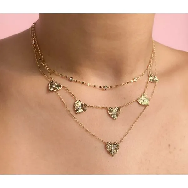 Lady’s 14K Yellow Gold Diamonds By The Yard Necklace – 18