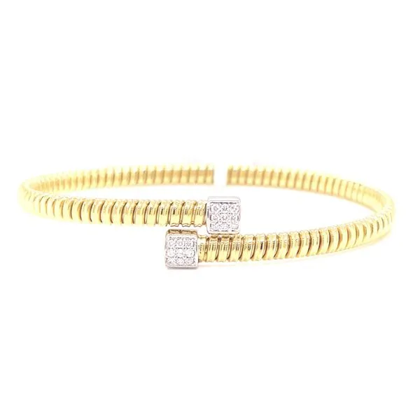 18Kt Two-Tone Diamond Bypass Bangle Venus Jewelers Somerset, NJ