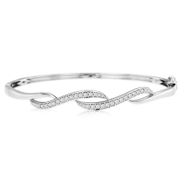14Kt White Gold Diamond Bangle Bracelet Venus Jewelers Somerset, NJ